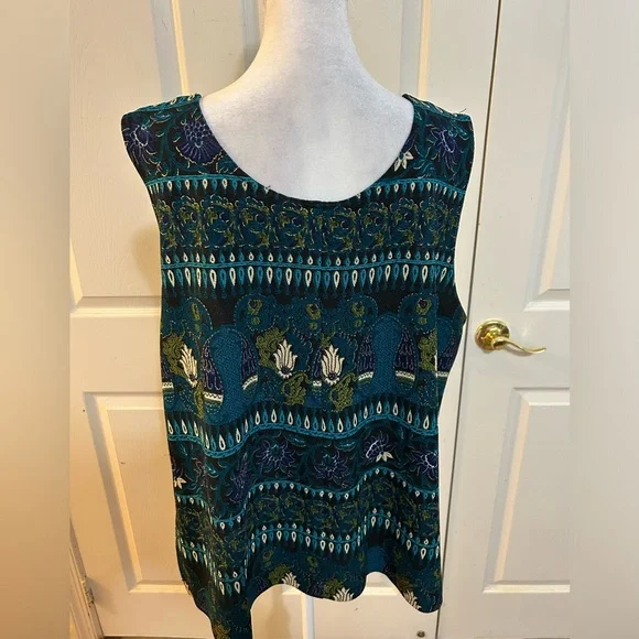 KSL multicolor Asian-inspired tank, size 20W - Picture 5 of 6